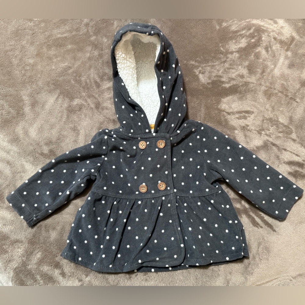 Carter's Gray Polka Dot Kids Jacket